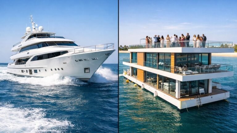 Sleek luxury motor yacht type for high-speed cruising in Abu Dhabi