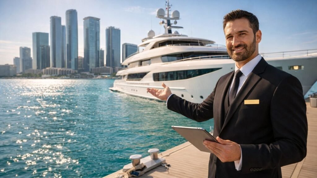Premium butler and catering service on a private luxury yacht +971505041445