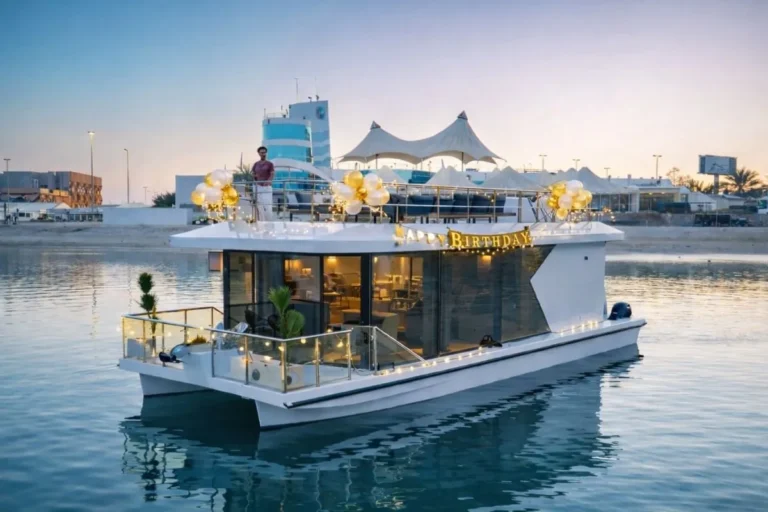 Velvet House birthday houseboat in Abu Dhabi